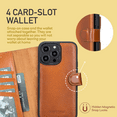 thumbnail image 5 of Bayelon iPhone 14 Pro Wallet Case, Detachable Leather iPhone 14 Pro Case with Kickstand, 5 of 7