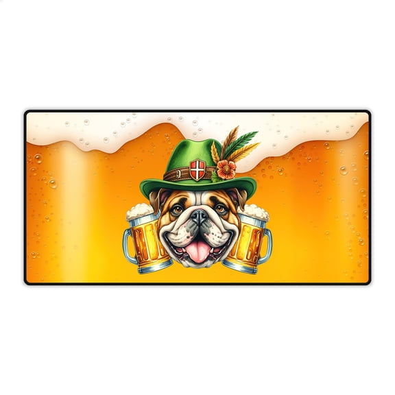 Best Bulldog Dad Proud Beer Lover Happy Oktoberfest Desk Mat Full Keyboard Mouse Pad Dog Lover Gifts Idea Large Mousepad - 02016
