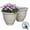 White, variant on Lark & Vine Resin Stone Urn, Durable and Light Weight, 15.9" x 15.9" x 13.1", Grey, Set of 2