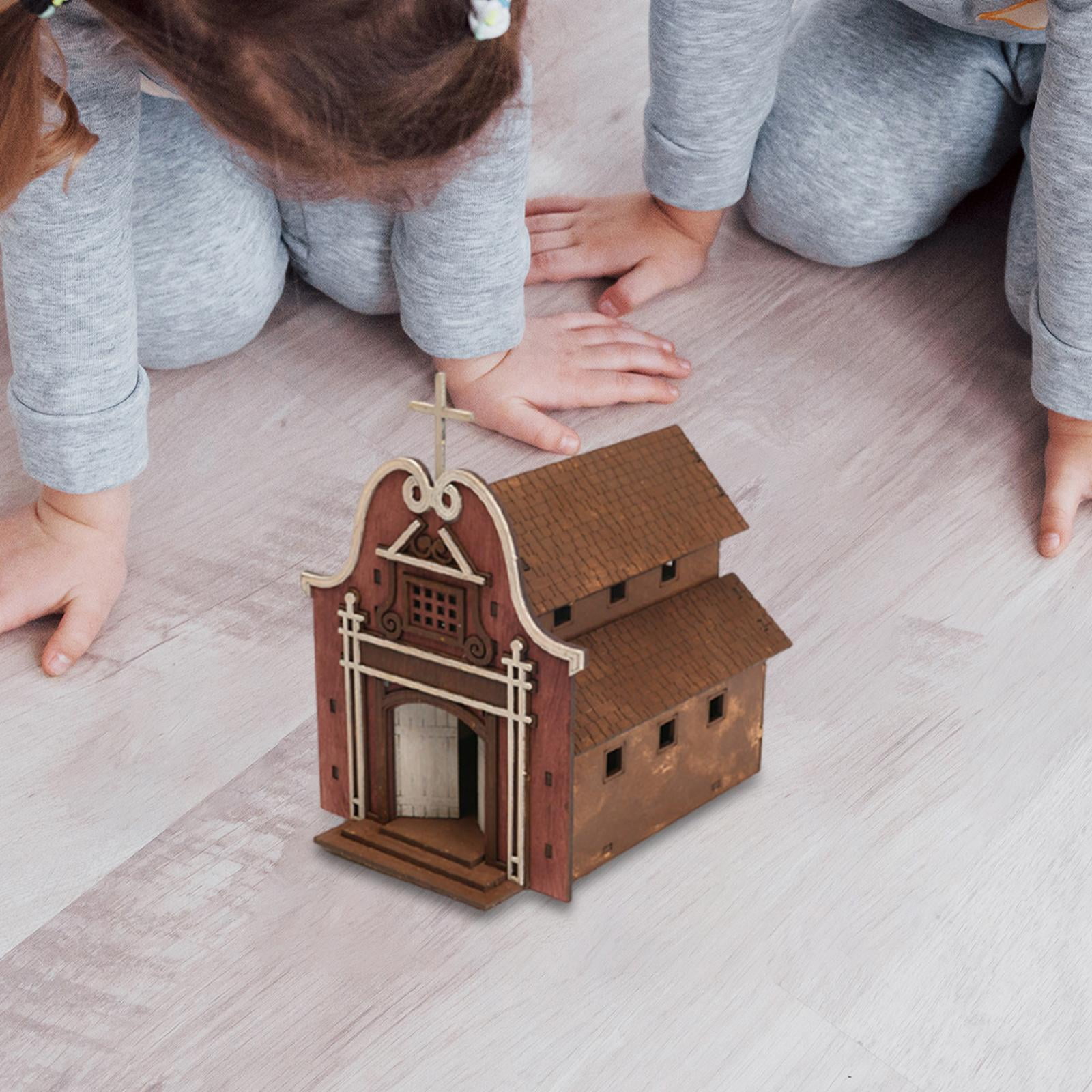House Miniature Building Models Kit Handmade Wood Structure for Architecture Collectors Micro Landscape Decor