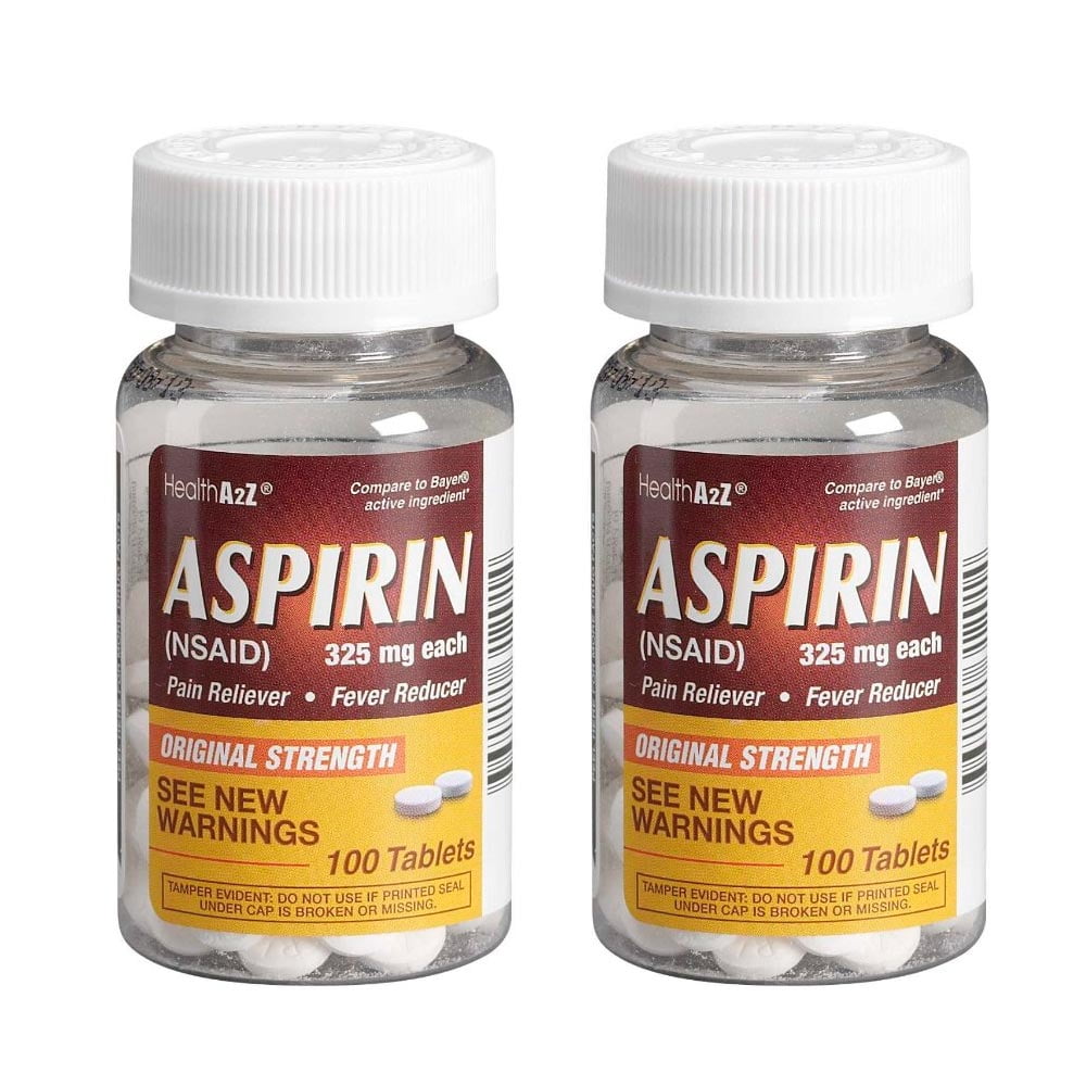 200ct Aspirin 325mg Uncoated Tablets Original Strength Pain Relief Pill