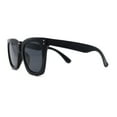 thumbnail image 4 of Womens Studious Hipster Thick Horn Rim Sunglasses All Solid Black, 4 of 4