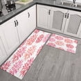 thumbnail image 3 of 2 Piece Floral Spring Flowers Dalia Rug Kitchen Rug Set, Decor Kitchen Rugs, Absorbent Non-Slip Washable Floor Mats, Home Indoor Runner Rugs 17"x47"+17"x30", 3 of 7