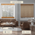 thumbnail image 5 of Natural Woven Top Down Bottom Up Cordless Bamboo Roman Shades for Windows, 63 in. W x 48 in. L, Butternut, 5 of 6
