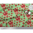 thumbnail image 2 of Soimoi Cotton Duck Fabric Raspberry,Strawberry & Cherry Fruits Fabric Prints by Yard 56 Inch Wide, 2 of 3
