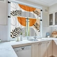 thumbnail image 2 of Boho Kitchen Curtains Geometric Window Curtains Valance and Tier Set 36 Inch, Summer Palm Tree Orange Sun Rod Pocket Short Tier Curtain, Tropical Small Cafe Curtains for Kitchen Decor, 2 of 6