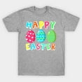 thumbnail image 4 of 2021 Easter Eggs Happy Easter Print Men and Women Loose Plus Size Short Sleeves, 4 of 7