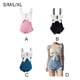 thumbnail image 5 of Greeniant Poliéster Viaje con confianza Vestido sin mangas elástico con cintura modificada clásica Diseño clásico Conveniente Traje de baño Rosa, 1 L, 5 of 6