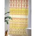thumbnail image 4 of Sheer Curtains 108 Inches Long, Yellow Khaki Boho Semi Sheer Curtains Light Filtering Window Treatment, Vintage Ethnic Tribe Abstract Art Privacy Voile Drapes for Living Room Bedroom 52x108 Inch, 4 of 7