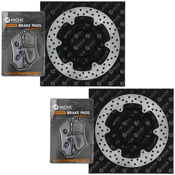 Niche Front Brake Rotor Pad Kit for BMW 34112345445 34117713131 Motorcycle MK1007239