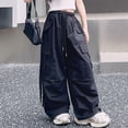 thumbnail image 5 of StSilkitty Baggy Cargo Pants for Boys Girls Elastic Waist Drawstring Wide Leg Sweatpants Athletic Running Sweat Pants with Pockets, 5 of 6