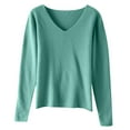 thumbnail image 4 of IMENGL Women's sweaters winter fashion solid color, Green M, Size M-2XL, 4 of 4