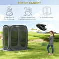 thumbnail image 3 of Outsunny 6 x 6ft Pop Up Screen Tent, UPF50+ Camping Gazebo with Carry Bag for Outdoor Activities, Dark Gray, 3 of 9
