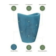 thumbnail image 3 of Ecobo 12.6 inches Eco-Friendly Round Pot Planter Onda Indoor/Outdoor use, Durable, Versatile & Lightweight, Designed by Brazilian Artisans, Contemporary All-Weather Design –Blue, 3 of 4