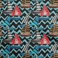 thumbnail image 1 of oneOone Silk Tabby Aqua Blue Fabric Beach Diy Clothing Quilting Fabric Print Fabric By Yard 42 Inch Wide, 1 of 4