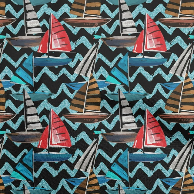 oneOone Polyester Spandex Aqua Blue Fabric Beach Sewing Material Print Fabric By The Yard 56 Inch Wide