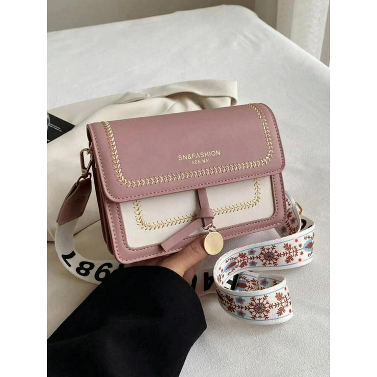 Spot goodsSummer 2024 Fashion Vintage Flip Design Color Block Crossbody Bag for Women, Casual Pu Leather Shoulder Bag for Working, Dating, Party, Spot goodsSummer 2024 Fashion Vintage Flip Design Color Block Crossbody Bag for Women, Casual Pu Leather Shoulder Bag for Working, Dating, Party,