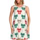 thumbnail image 1 of Balery Retro bows Vestidos de verano para mujer con estampado: vestido holgado sin mangas, vestido playero informal y cómodo para días calurosos., 1 of 7