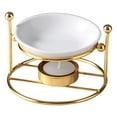 thumbnail image 2 of Essential Oil Melt Candle Tealight Holder Aroma Diffuser Gold Option7 Golden, 2 of 8