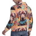 thumbnail image 6 of Uemuo Painted Flower Puppy Pattern Men's Hoodie - Casual Pullover Hoodie with Kangaroo Pocket, Stylish Hooded Sweatshirt for Everyday Wear-4X-Large, 6 of 7