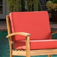 thumbnail image 3 of Noble House Aletta Outdoor Wooden Club Chairs with Cushions , Set of 2, Red, 3 of 3