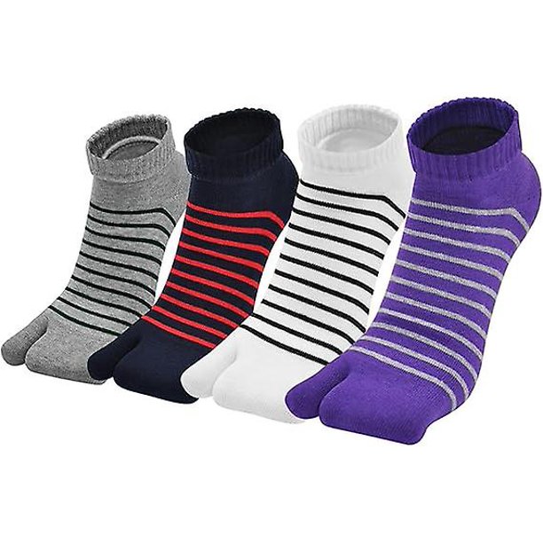 pares de calcetines tabi japoneses para mujer: calcetines tipo chanclas, zuecos, calcetines tabi, calcetines de algodón con 2 dedos, calcetines tabi con punta dividida para chanclas, chanclas cómodas