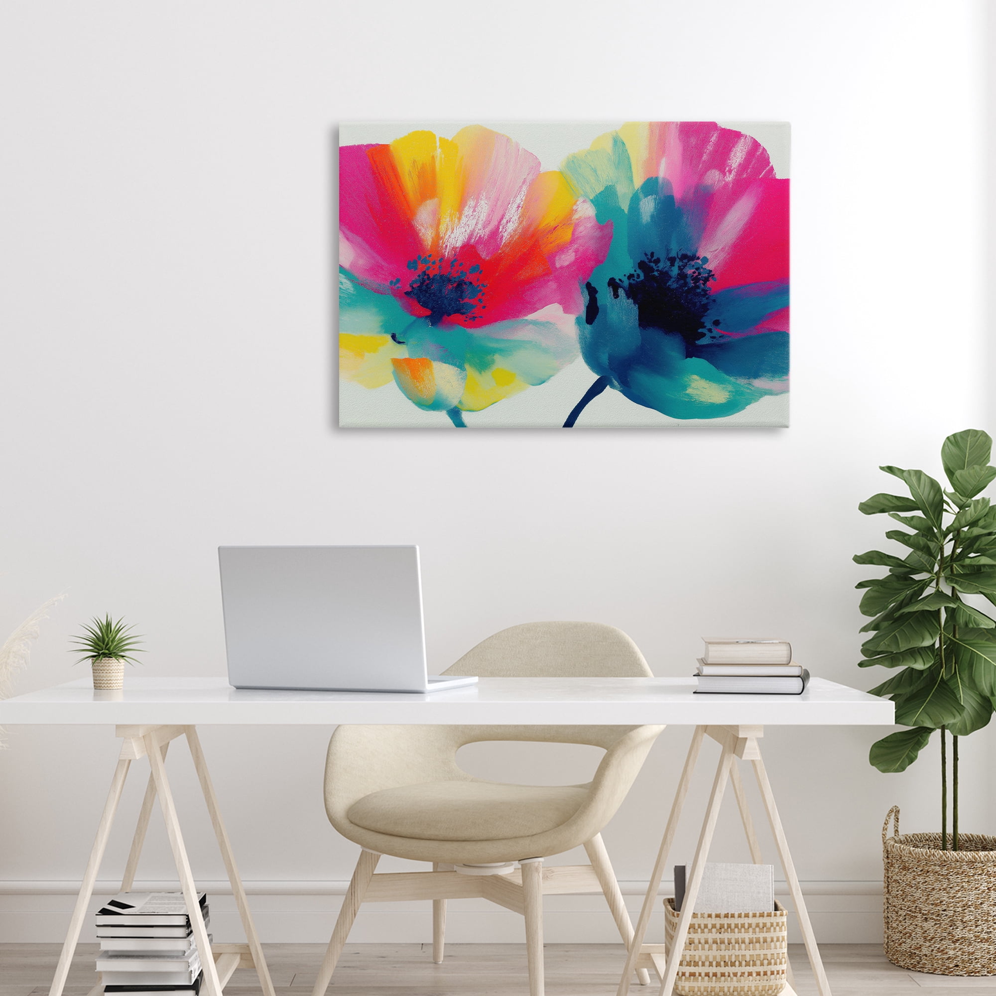 Stupell Industries Two Colorful Poppies Canvas Wall Art, design by Chromatic Storm Studio