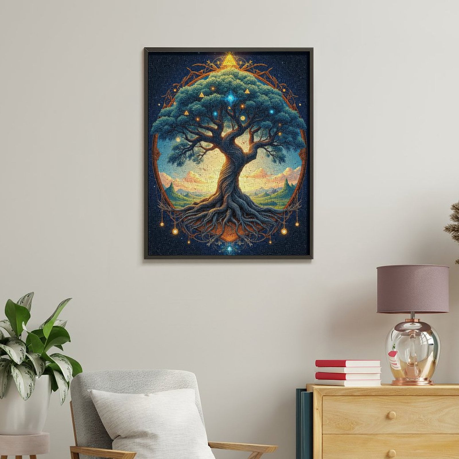 Paint By Numbers Kit for Adults Beginner - Ethereal Tree Of Life Fantasy Art DIY Canvas Painting Kits for Adults, Frameless Paint By Number for Adults for Home Wall Decor 16x20 Inch