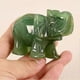 thumbnail image 2 of Jade Stone Elephant Statue Elephant Figurine Figurine Decor Home Animal Figurine Ornament, 2 of 3
