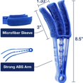 thumbnail image 4 of Herramientas para limpiar persianas de ventanas: Paquete de 2 cepillos limpiadores con 5 fundas de microfibra para persianas y aire acondicionado, 4 of 5
