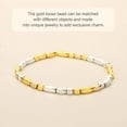 thumbnail image 5 of Uxcell 8x3mm Filled Spacer Beads, 50Pcs Metal Smooth Faceted Tube Tiny Loose Beads for Bracelet, 18K Gold, 5 of 6