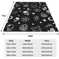 thumbnail image 5 of Skull Cat Moon Gothic Throw Blanket 80 x 60Inch, Lightweight Soft Warm Sherpa Fleece Plush Skull Goth Blankets for Bed Chair Sofa Couch Bedroom Bedding Decor, All Season Gifts, 5 of 6