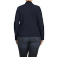 thumbnail image 3 of Women's Plus Size Casual Long Sleeves Open Front Office Work Wear Solid Blazer Jacket, 3 of 4