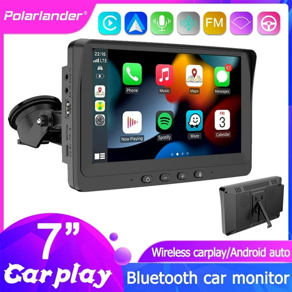 Universal 7" Touch Screen Android Auto/Carplay Stereo Wireless Bluetooth5.0 Automotive multimedia Car Monitor For BMW Toyota Car