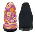 thumbnail image 6 of XYZCANDO Elastic Car Seat Covers Van SUV Truck, Breathable Thick Vehicle Seat Protector 2pcs Stretchy Cloth Daisy Musical Note, 6 of 10
