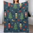 thumbnail image 2 of Christmas Nutcracker Tree Horse Flannel Fleece Throw Blanket Winter Xmas 50x60 Inches Soft Blanket for Couch,Cozy,Warm,Lightweight, 2 of 6