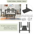 thumbnail image 6 of Harper & Bright Designs Farmhouse Counter Height Dining Table Set for 6, Wood Rectangular Table with Shelf and 4 Chairs & Bench for Dining Room, Gray, 6 of 13