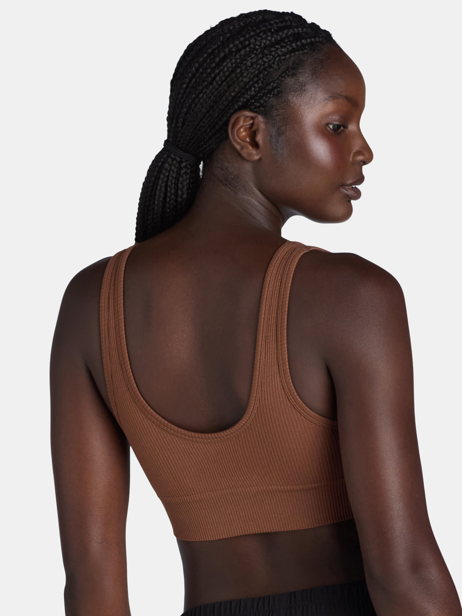 No Boundaries Women's Double Scoop Seamless Bra, Sizes XS-XXXL