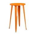 thumbnail image 2 of BizChair Commercial Grade 24" Round Orange Metal Indoor-Outdoor Bar Height Table, 2 of 9