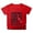 Red, variant on Girls Casual Summer Tee with Floral Sleeve and Round Neck Letter Design Comfortable Solid Color Top for Play and Outings Tween Kids Summer Soft Comfy Cute Basic Tees