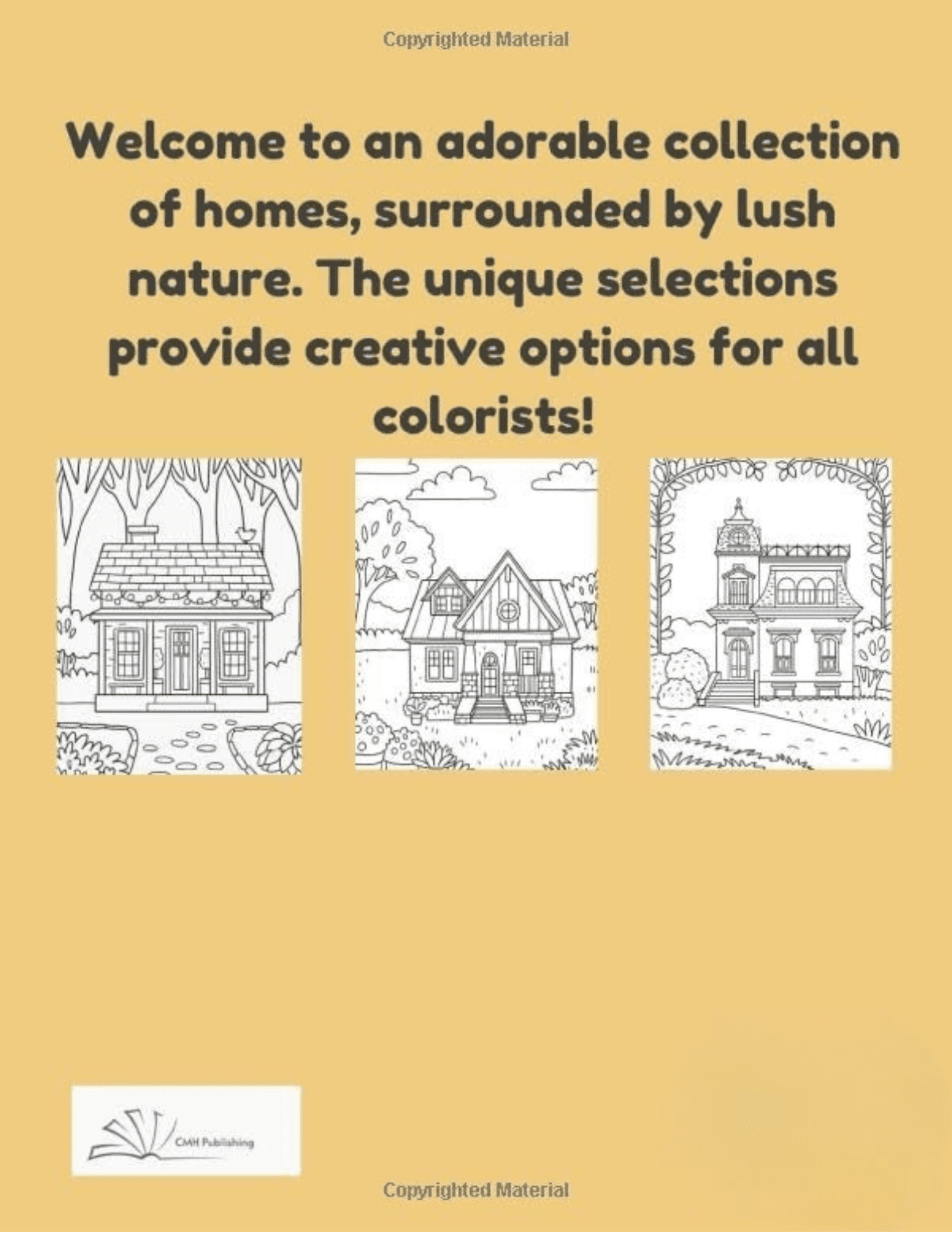 Adorable Houses, (Coloring Book)