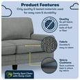 thumbnail image 3 of Serta Copenhagen 73" Rolled Arm Sofa with Removable Covers Dark Gray, 3 of 16