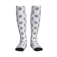 thumbnail image 3 of Compression Socks for Women and Men - rudder Anchors Vintage grey Compression Socks Circulation for Workout, 3 of 8