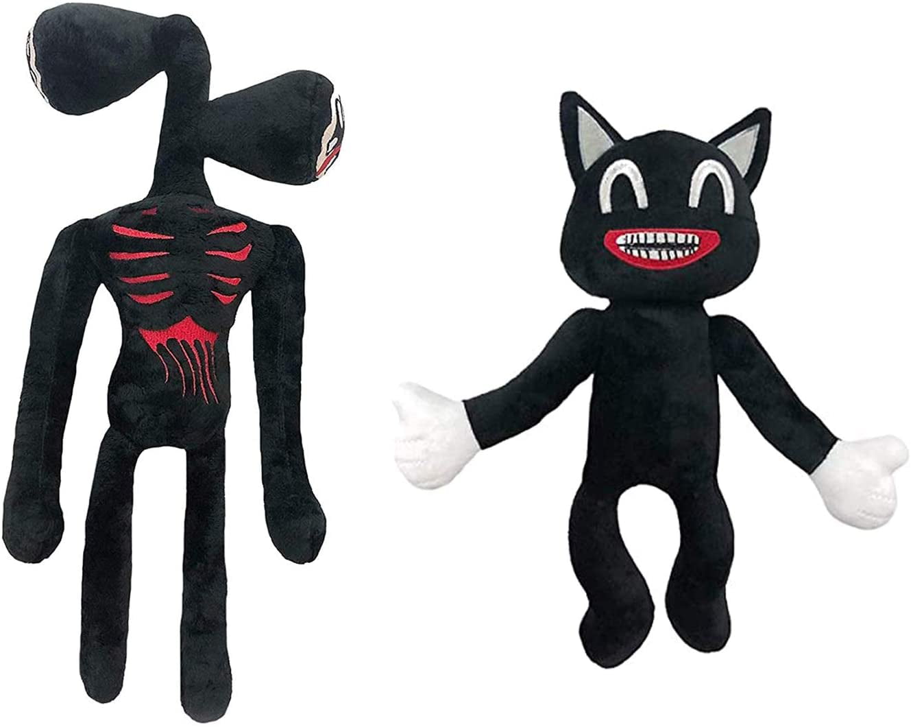 Cartoon Siren Head Black Cat Plush Toy Stuffed Doll Toy 30cm//12in Christmas Gift