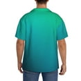 thumbnail image 5 of Cauagu Green Turquoise Teal Men's Short Sleeve Button Down Hawaiian Shirt for Men Bowling Shirts Casual Summer Beach Shirt,XX-Large, 5 of 6
