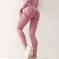 thumbnail image 4 of Mallas deportivas sin costuras para mujer, Leggings de cintura alta, elásticos, lisos, para correr, de secado rápido, Push Up, ajustados, 4 of 4