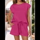 thumbnail image 4 of Conjuntos de 2 Piezas para Mujer Casual Verano Rosa Rojo XL, 4 of 8