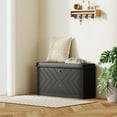 thumbnail image 2 of HOMCOM Banc à Chaussures avec Tiroir Rabattable, Coussin, 8 Paires pour Entrée Noir, 2 of 10