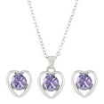 thumbnail image 3 of Conjunto de collar, pendientes y pulsera de cristal para mujer, regalo de San Valentín, collar de aleación., 3 of 4