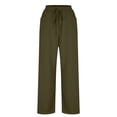 thumbnail image 5 of HongQid Women's Barrel Leg Pants Elasticated Waistband Soft Wide Leg Pants with Pockets Casual Sweatpants, 5 of 9